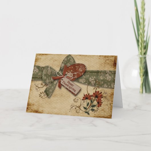 Thanksgiving-schotkaart Feestdagen Kaart (Voorkant)