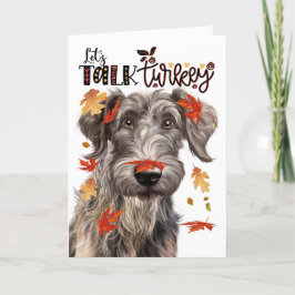 Thanksgiving Schotse Deerhound Laten we Turkije pr Feestdagen Kaart