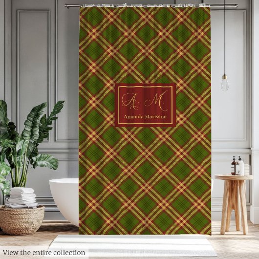 Thanksgiving Schotse ruit Gordijn Monogram Gezelli