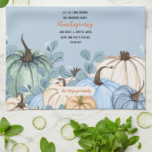 Thanksgiving Schrift familienaam typografie Theedoek (Gevouwen)