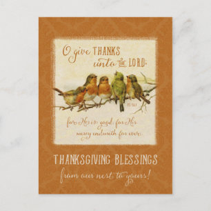 Thanksgiving Schriftvogels -  voortplanting Feestdagenkaart