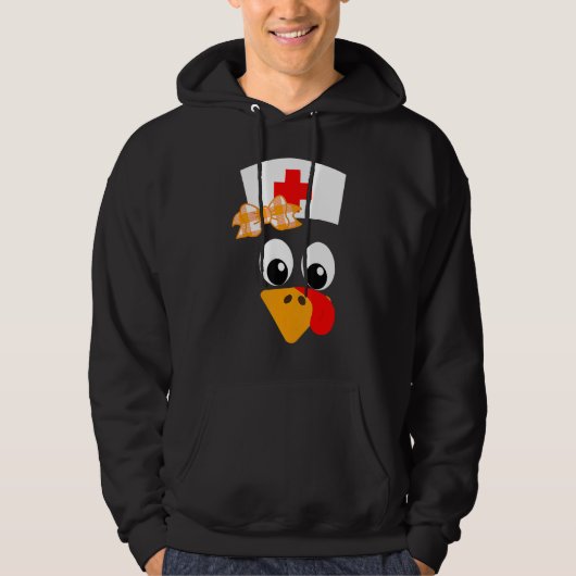 Thanksgiving Schrob Topjes Vrouw Turkije verpleegd Hoodie (Voorkant)