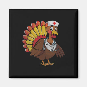 Thanksgiving Schrob Topjes Vrouw Turkije verpleegd Magneet
