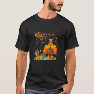 Thanksgiving Schrob Topjes Vrouw Turkije verpleegd T-shirt