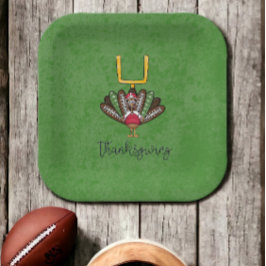 Thanksgiving Script Turkije Football veren groen Papieren Bordje