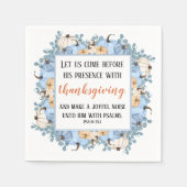 Thanksgiving Scripting Blue Pumpkin-Lijst Servet (Voorkant)