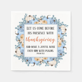 Thanksgiving Scripting Blue Pumpkin-Lijst Servet