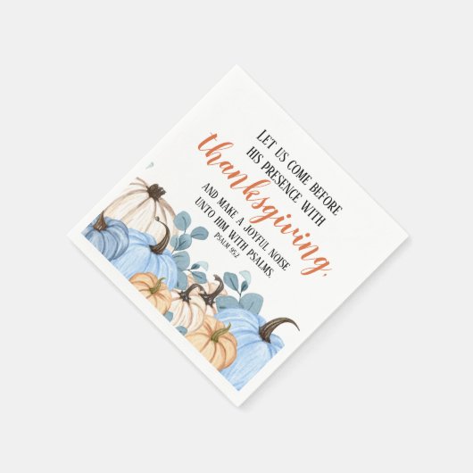 Thanksgiving Scripting Blue Pumpkin-patch Servet (Hoek)