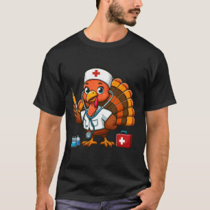 Thanksgiving Scrub Topjes Vrouwen Meisjes Turkije T-shirt