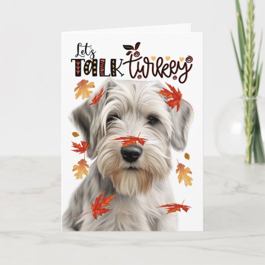 Thanksgiving Sealyham Terrier Laten we Turkije pra Feestdagen Kaart (Voorkant)