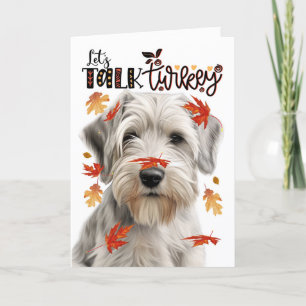 Thanksgiving Sealyham Terrier Laten we Turkije pra Feestdagen Kaart