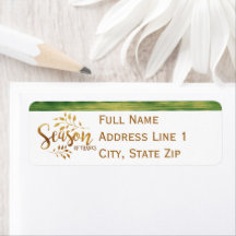 Thanksgiving Seizoen van Bedankt Retour Adreslabel