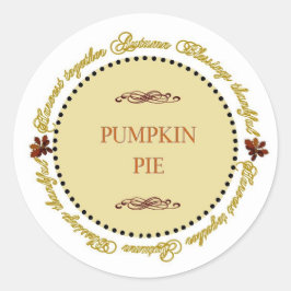 Thanksgiving Sentimenten Pompoen Pie Labels