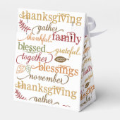 Thanksgiving Sentimenten Voedsel Treat Tassen Bedankdoosjes (Achterkant)