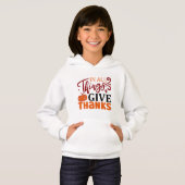Thanksgiving serie Meisje's Pullover Hoodie (Voorkant volledig)