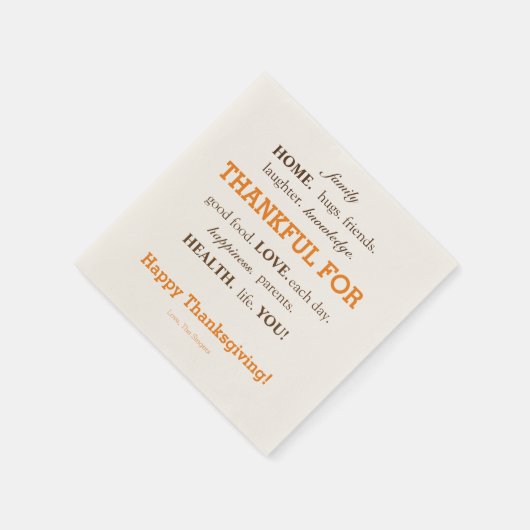Thanksgiving servetten (Hoek)