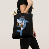 Thanksgiving Shark Gift Pumpkin Thanksgiving Tote Bag (Dichtbij)
