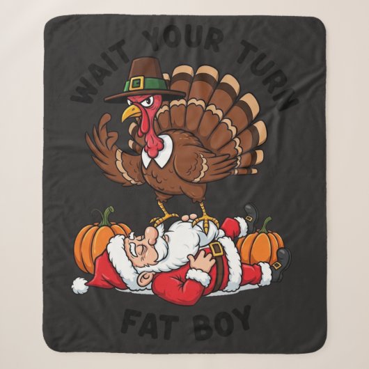 Thanksgiving Sherpa Dekbed Deken (Voorkant)
