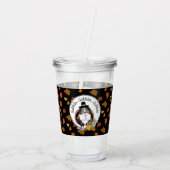 Thanksgiving Shetland Sheepdog (blue merle) Funny Acryl Drinkbeker (Achterkant)