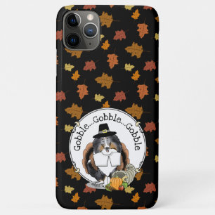 Thanksgiving Shetland Sheepdog (blue merle) Funny Case-Mate iPhone Case