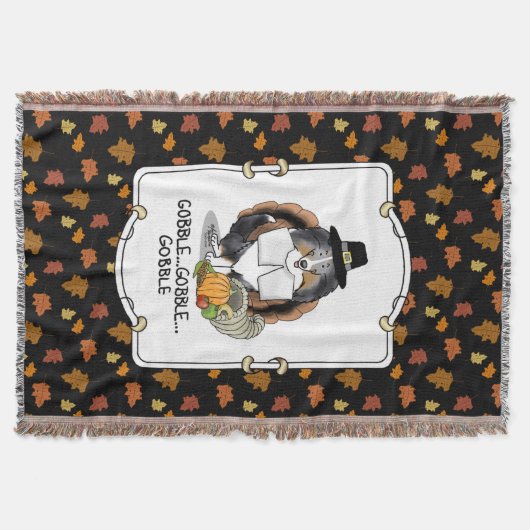 Thanksgiving Shetland Sheepdog (blue merle) Funny Deken (Voorkant)