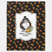 Thanksgiving Shetland Sheepdog (blue merle) Funny Fleece Deken (Voorkant)
