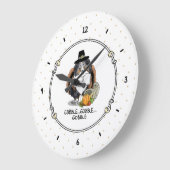 Thanksgiving Shetland Sheepdog (blue merle) Funny Grote Klok (Hoek)