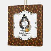 Thanksgiving Shetland Sheepdog (blue merle) Funny Keramisch Ornament (Links)