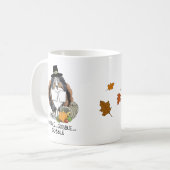 Thanksgiving Shetland Sheepdog (blue merle) Funny Koffiemok (Voorkant links)