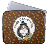 Thanksgiving Shetland Sheepdog (blue merle) Funny Laptop Sleeve (Voorkant)