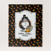 Thanksgiving Shetland Sheepdog (blue merle) Funny Legpuzzel (Verticaal)