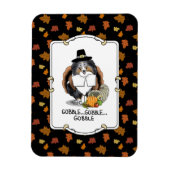 Thanksgiving Shetland Sheepdog (blue merle) Funny Magneet (Verticaal)