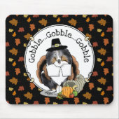 Thanksgiving Shetland Sheepdog (blue merle) Funny Muismat (Voorkant)