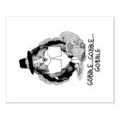 Thanksgiving Shetland Sheepdog (blue merle) Funny Rubberstempel (Afrduk)