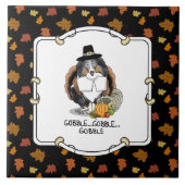 Thanksgiving Shetland Sheepdog (blue merle) Funny Tegeltje (Voorkant)