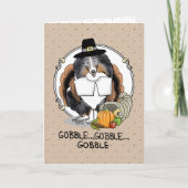 Thanksgiving Shetland Sheepdog Kaart (Voorkant)