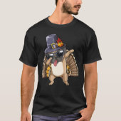 Thanksgiving shirten Dabbing Pug Turkey T-shirt (Voorkant)