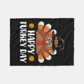 Thanksgiving Shirten voor Kids Boys Peuter Happy T Fleece Deken (Voorkant (Horizontaal))