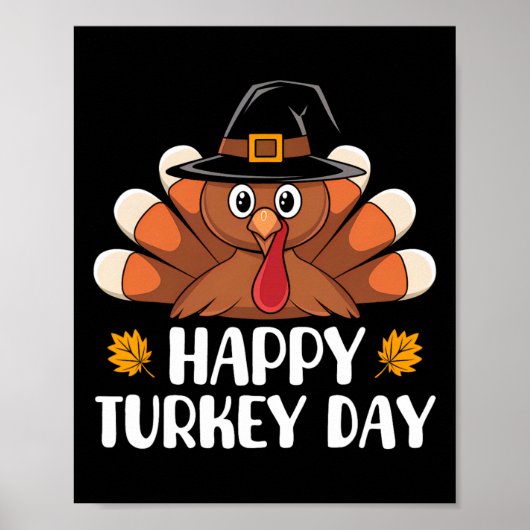 Thanksgiving Shirten voor Kids Boys Peuter Happy T Poster (Voorkant)