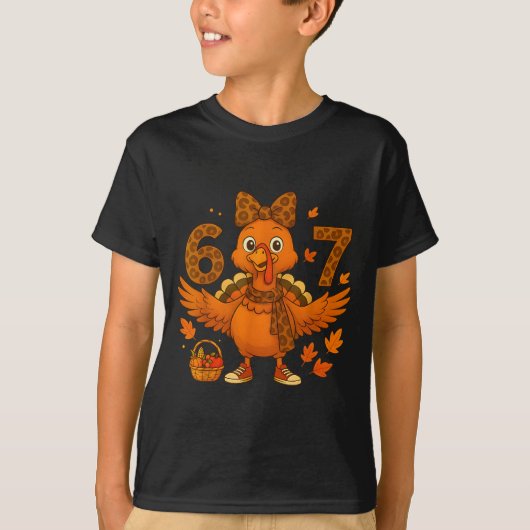 Thanksgiving Shirts For Women 6 7 Shirt Meme Leopa (Voorkant)