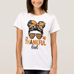 Thanksgiving-shirts voor meisjes kinderen dankbaar t-shirt