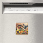 Thanksgiving Siamese kat van Bihrle Magnet (Insitu (Vaatwasser))