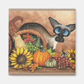 Thanksgiving Siamese kat van Bihrle Magnet (Voorkant)