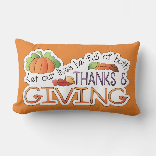 Thanksgiving Sierkussen Kussen (Voorkant)