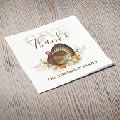 Thanksgiving Simple Turkey Elegant Geef Bedankt Servet