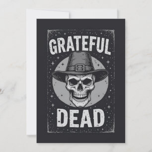 Thanksgiving Skeleton Pilgrim Feestdagenkaart