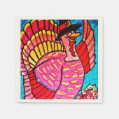 THANKSGIVING SMILING TURKEY-servetten Servet (Voorkant)
