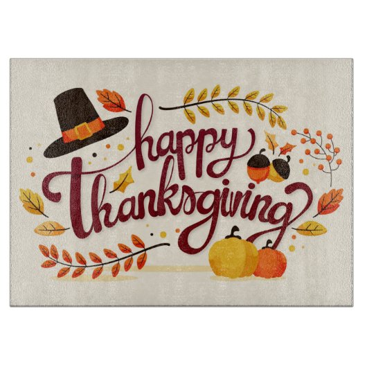 Thanksgiving Snellerraad Snijplank (Voorkant)