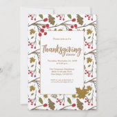 Thanksgiving snijblad in de herfst kaart (Voorkant)