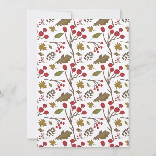 Thanksgiving snijblad in de herfst kaart (Achterkant)